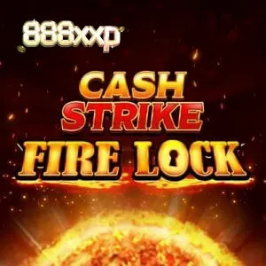 Tampilan visual slot Cash Strike Fire Lock dengan tema klasik dan fitur bola api